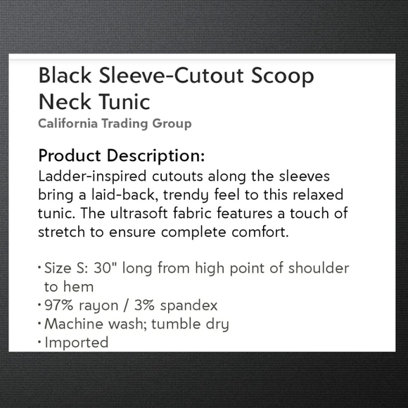 NWOT Cutout Sleeve Tunic - Picture 2 of 6